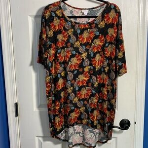 LulaRue Printed Short Sleeve Tunic, Small